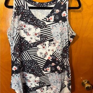 Floral Patchwork Sleeveless Top